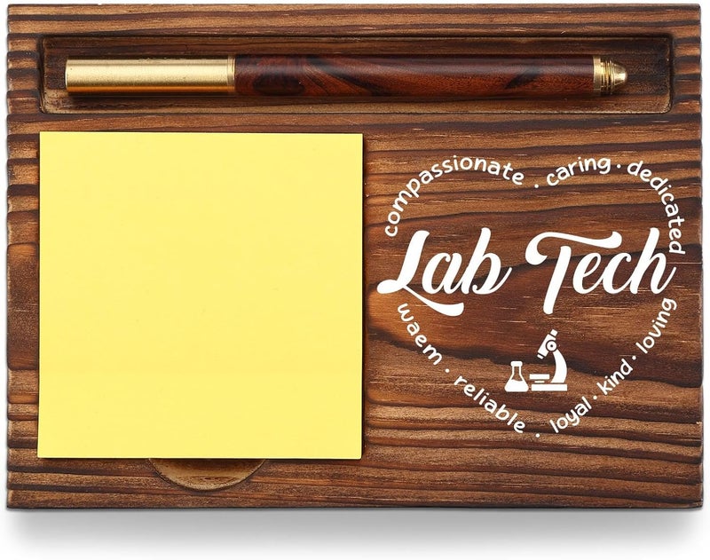 YODOCAMP Lab Tech Sticky Note Holder, Thank You Gifts for Laboratory Technician Pathology Clinical Lab, Appreciation Gifts for Lab Technician Nurse Week Gifts Lab Tech Desk Self-Stick Note Pad Holders TZP41 - Image 1